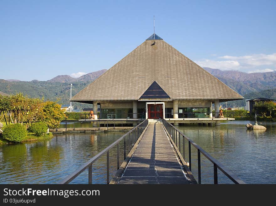 An art house built in the pond