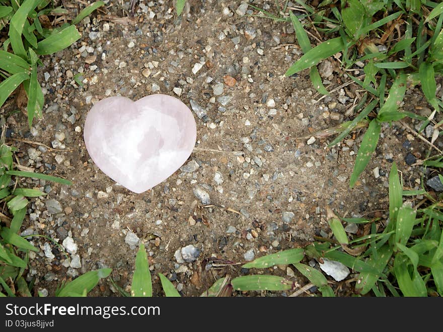 Heart on the dry ground. Heart on the dry ground