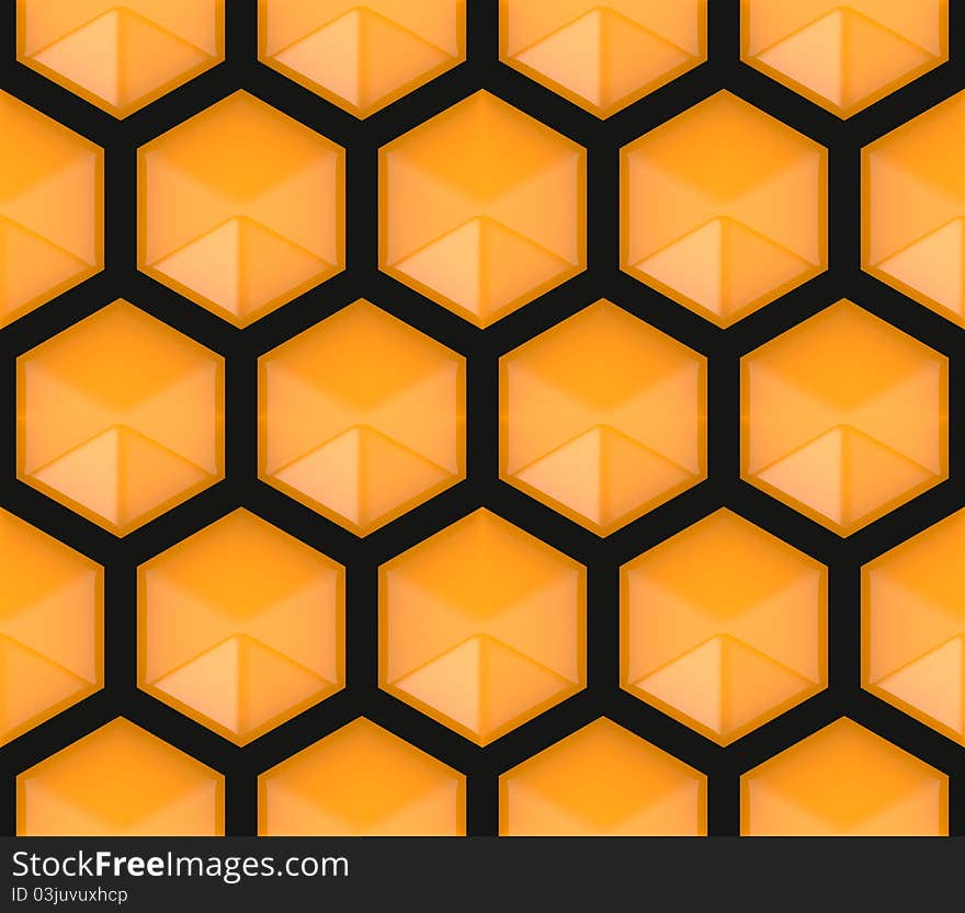 Texture made with hexagon orange pattern. Texture made with hexagon orange pattern