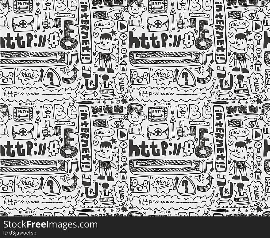 Seamless web pattern, drawing