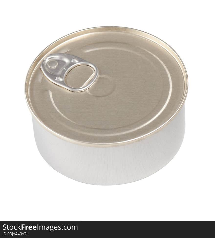 Food tin can isolated with clipping path included