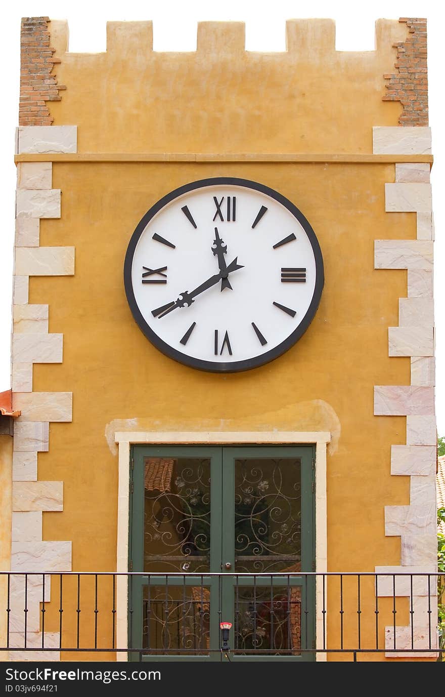 Classic clock on the wall