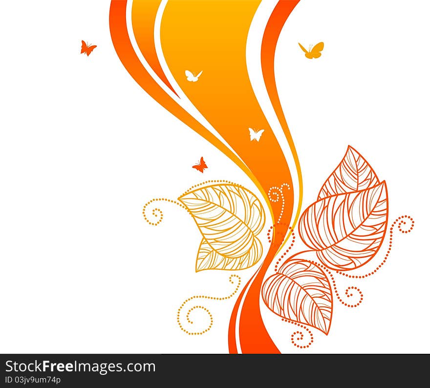 Vector illustration of Floral background