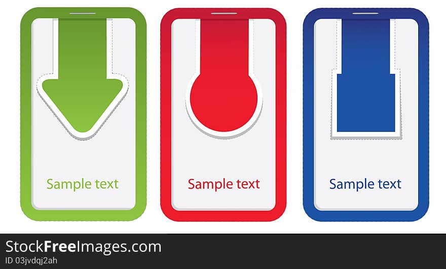 Vector tag Label. Arrow set. EPS10