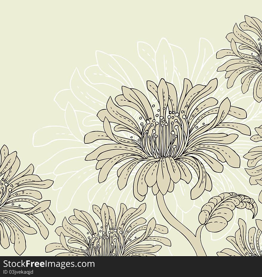 Vector illustration of Floral background