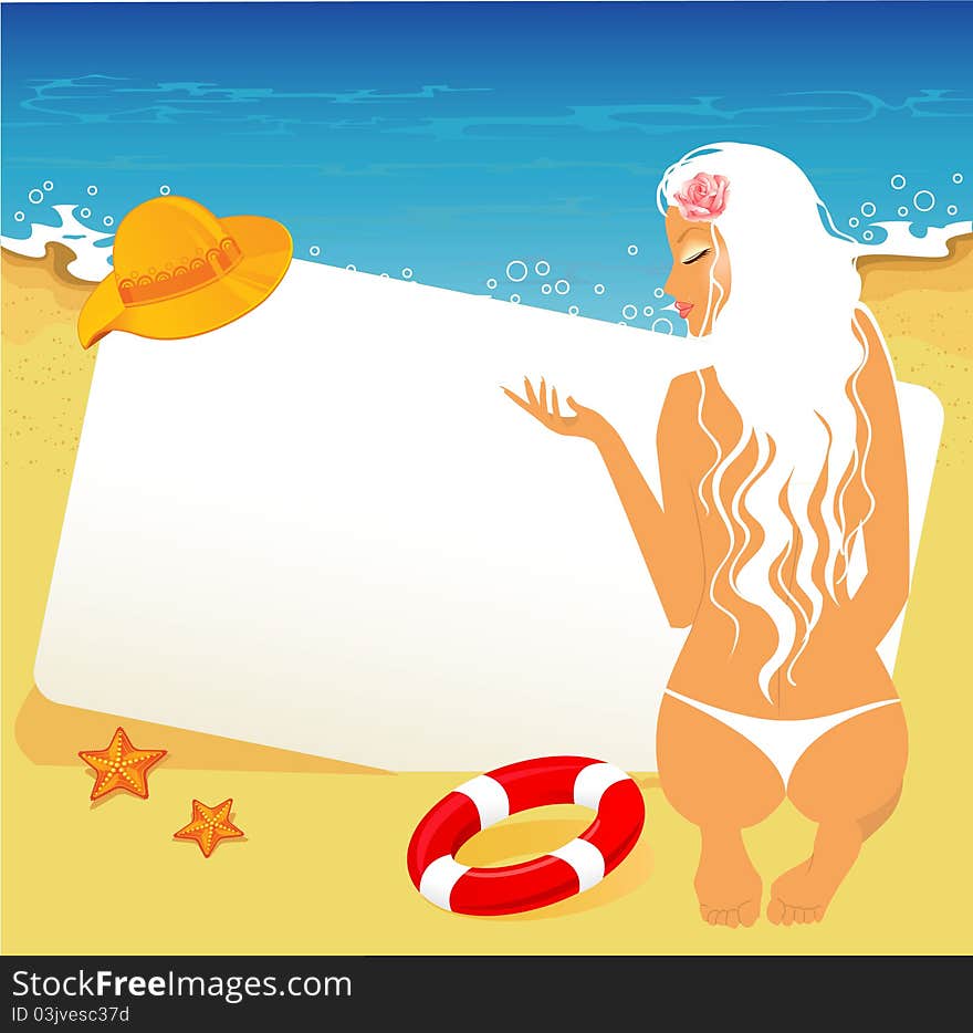 Beauty Woman On A Beach