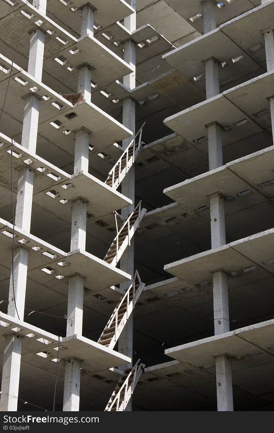 Building under construction, close-up