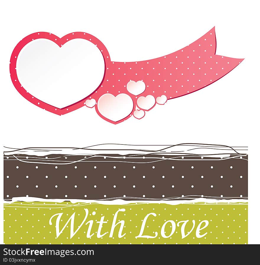 Valentine's background with pink heart for you. illustration. Valentine's background with pink heart for you. illustration