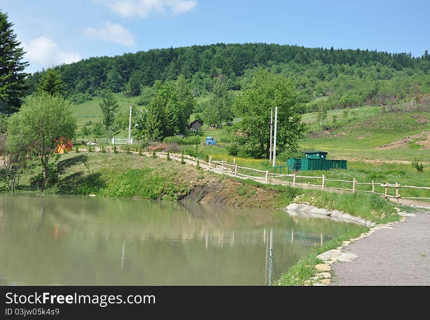 Village In Carpathian Mountains