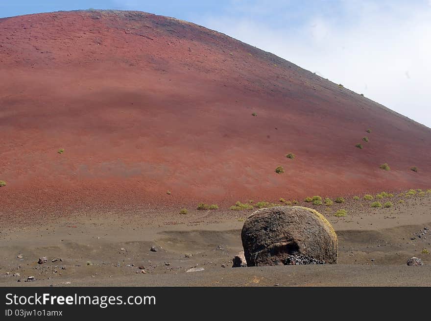 Volcanic crater. Timanfaya national park. Lanzarote .June 2011