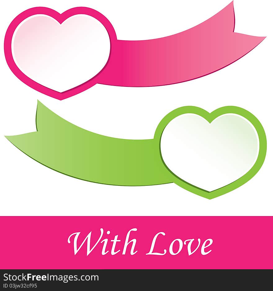 Valentine's background with pink heart for you.  illustration. Valentine's background with pink heart for you.  illustration