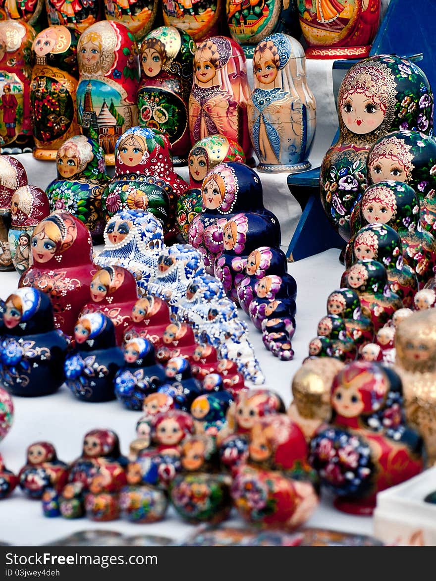 Russian dolls, from small to big one