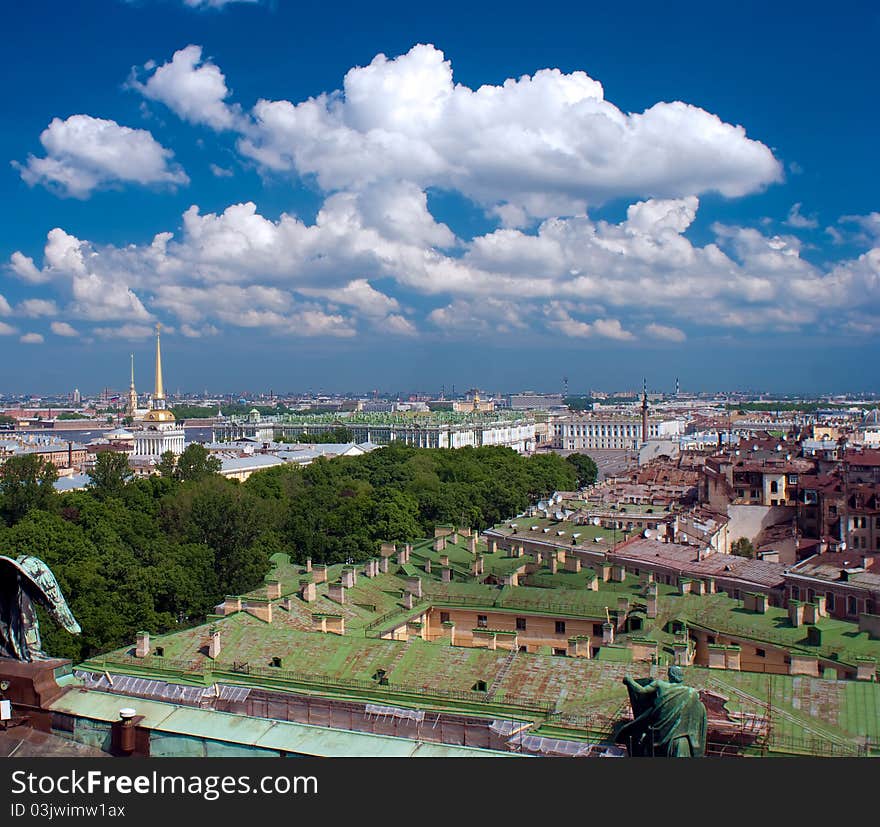 Aerial view of hermitage, Sankt-Petersburg