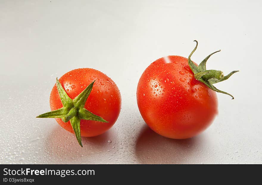 Two Appetizer Red Fresh Tomatoes