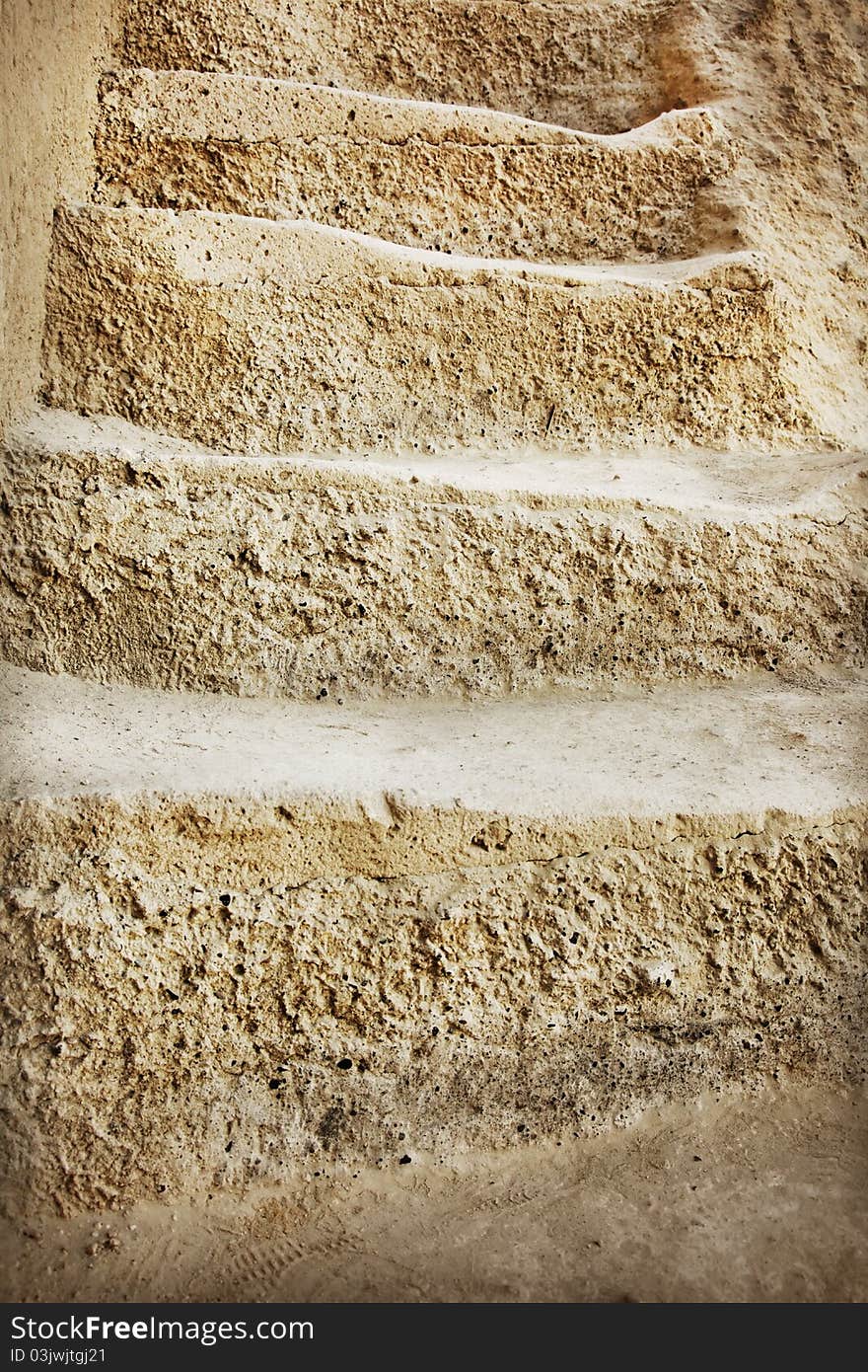 Close-up of old stone stairs