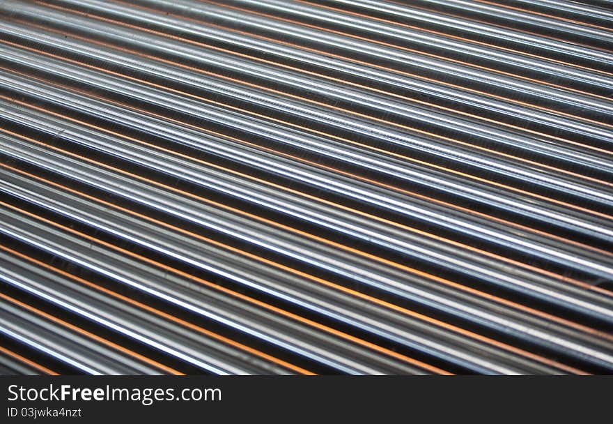 Metallic tubing at the factory