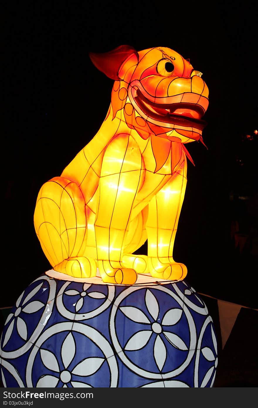 Chinese dog lantern