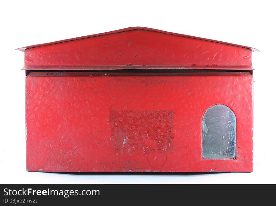 Old red mail box