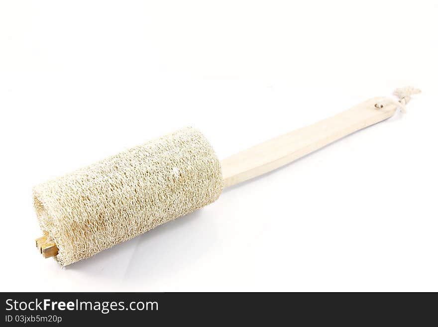 The Brush luffa on the white background. The Brush luffa on the white background.