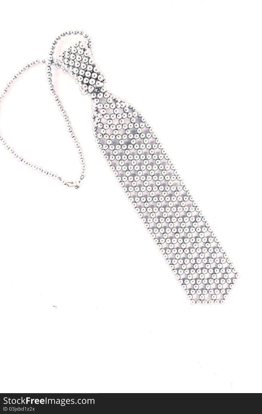 The Tie lace beaded silver.