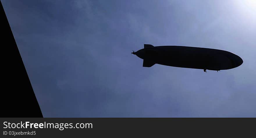 A Zeppelin Flight - zeppelin silhouette