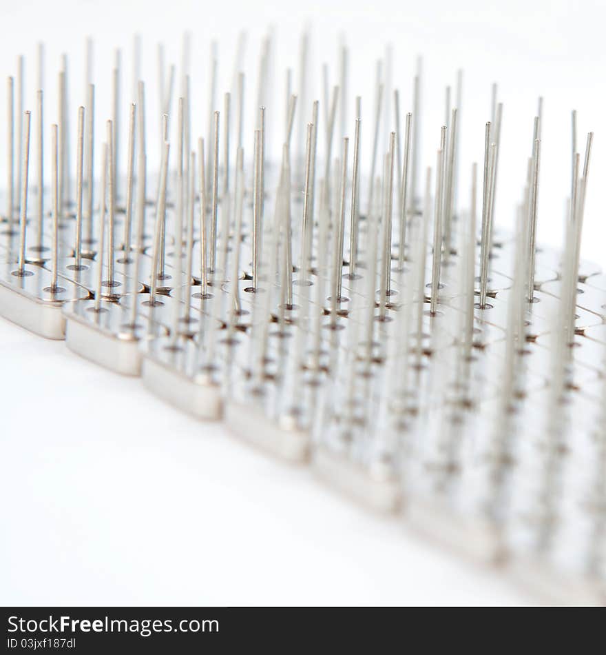 Exactly lined up electronic components. Exactly lined up electronic components