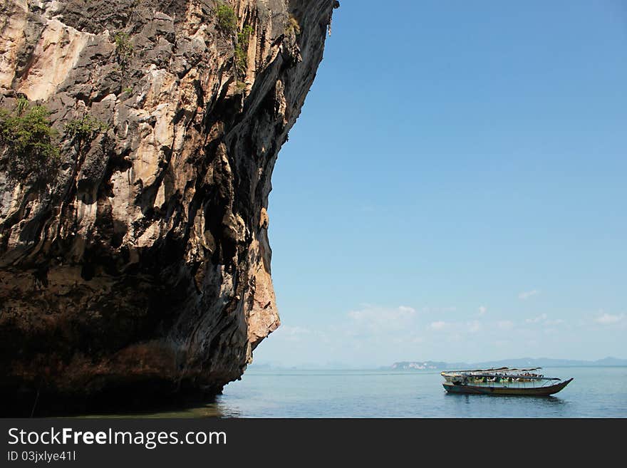 Boat in Phang Nga bay