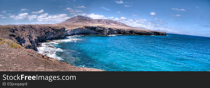 Lanzarote coastal landscape in los ajaches