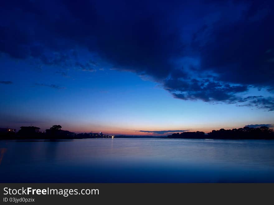 River night scenery in north china