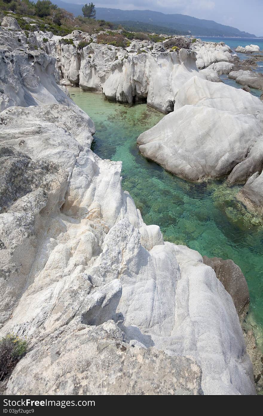 Beautiful rocky beach