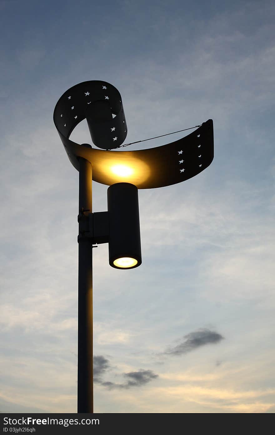 Street Light with blue sky background