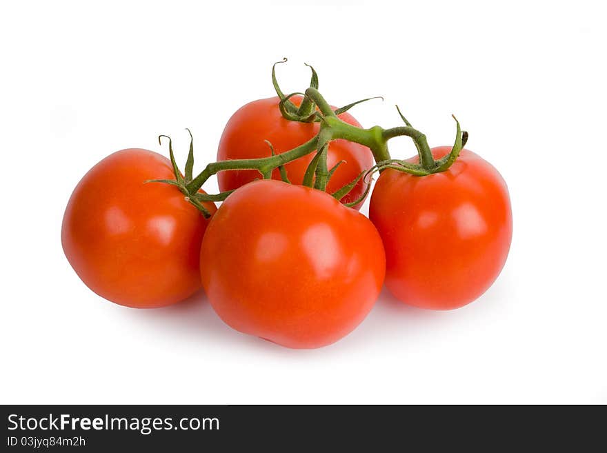 Cherry tomato isolated on a white background