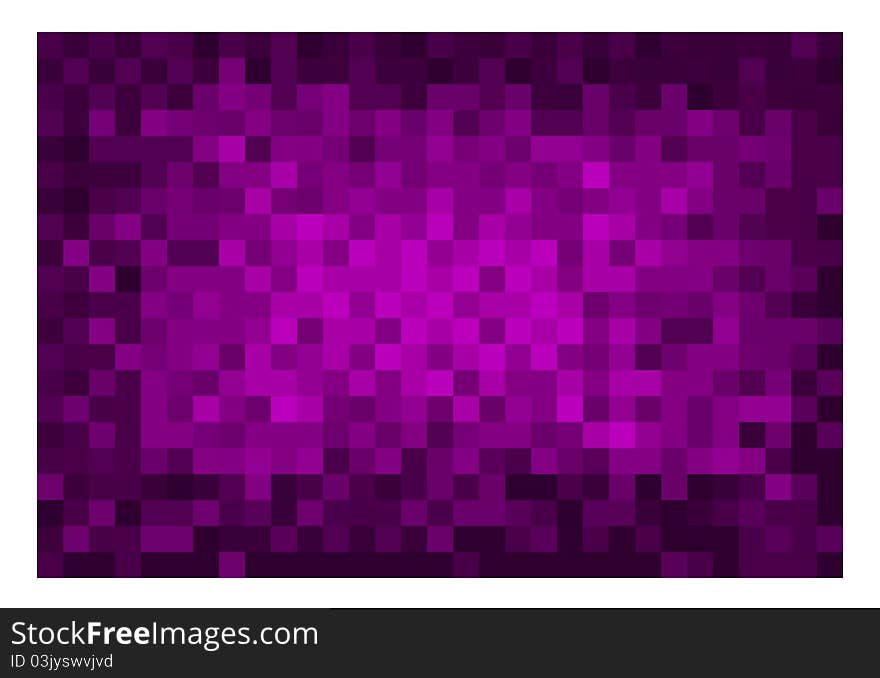 A mosaic background made from squares in a violet color. A mosaic background made from squares in a violet color