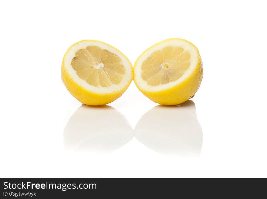 A fresh yellow lemon