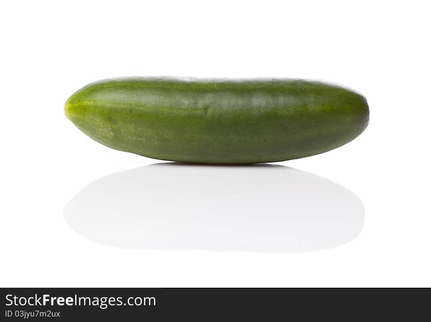 A fresh green cucumber