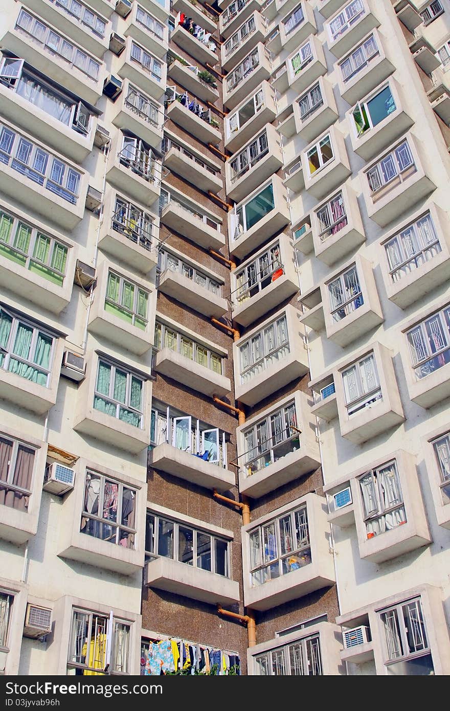 Packed Hong Kong housing