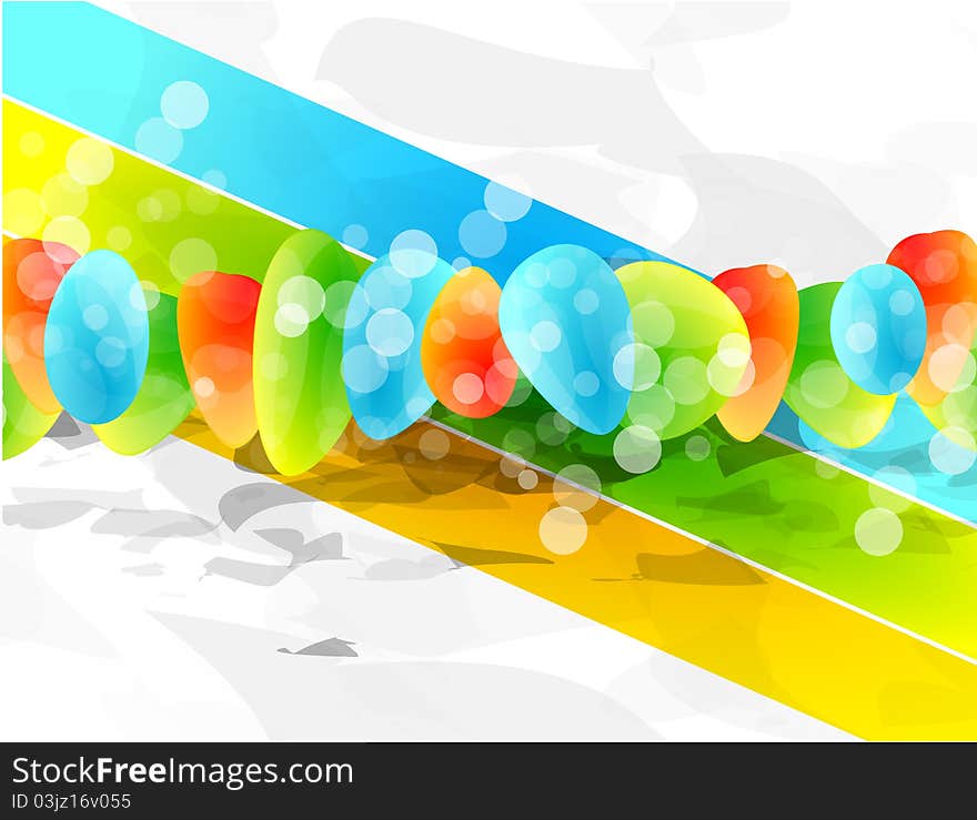 Vector glass shapes background