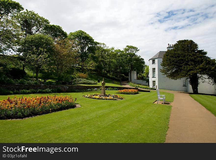 Lovely gardens at north berwick in scotland. Lovely gardens at north berwick in scotland