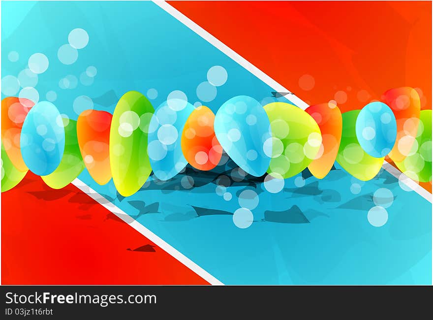 Vector Glass Shapes Background