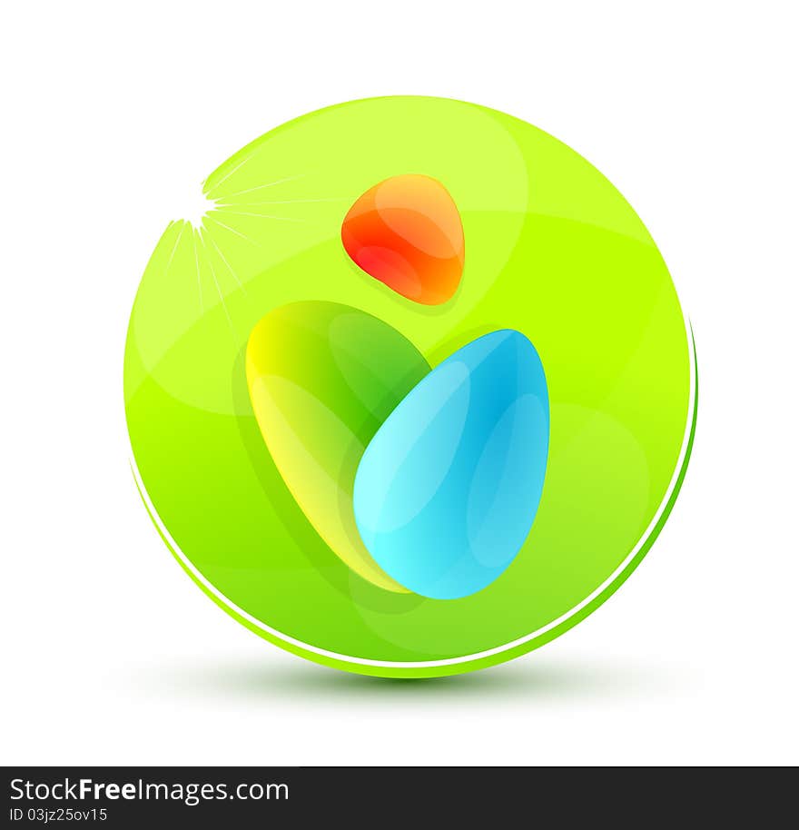 Vector Glass Shapes Background