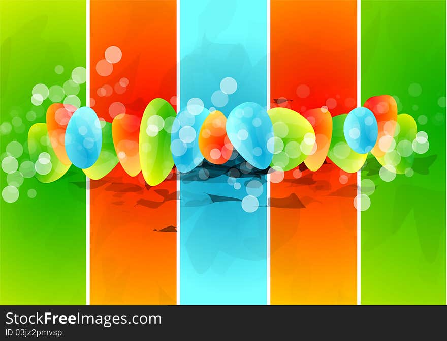 Vector Glass Shapes Background