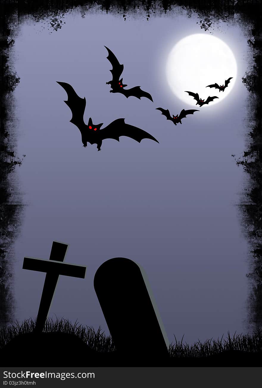 Halloween. invitation card for the party or background, with the elements of the halloween. Halloween. invitation card for the party or background, with the elements of the halloween