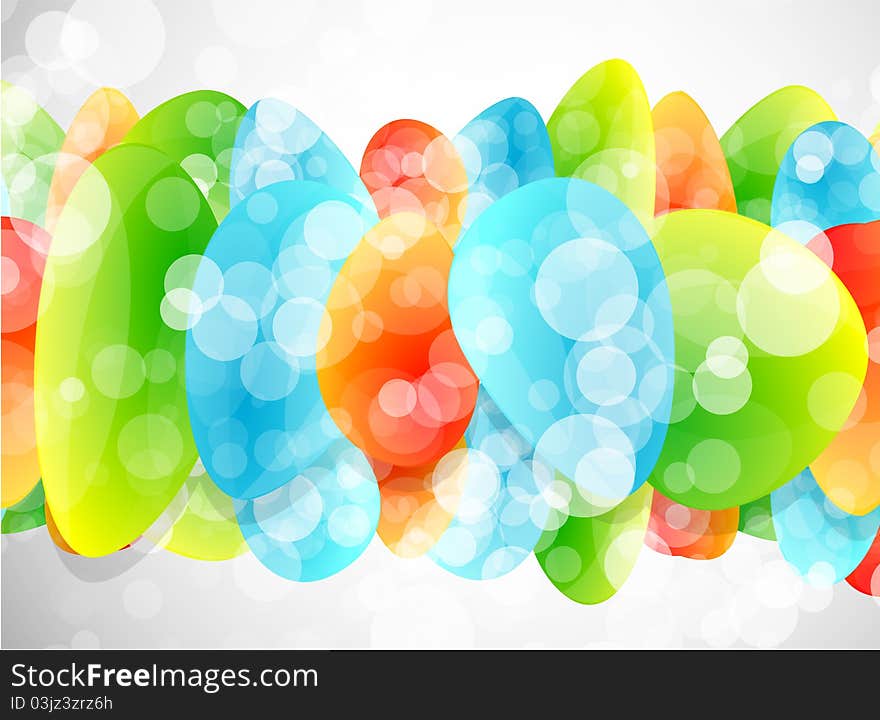 Vector Glass Shapes Background