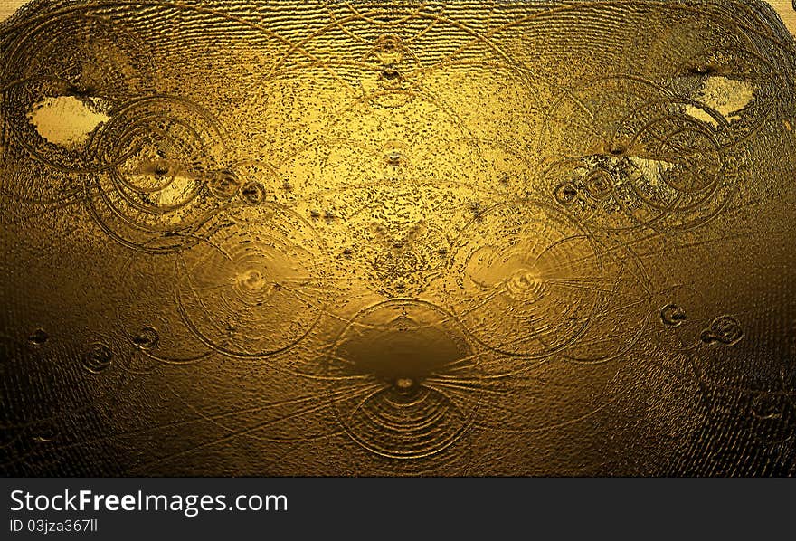 Golden background with circle details and light effect. Golden background with circle details and light effect.