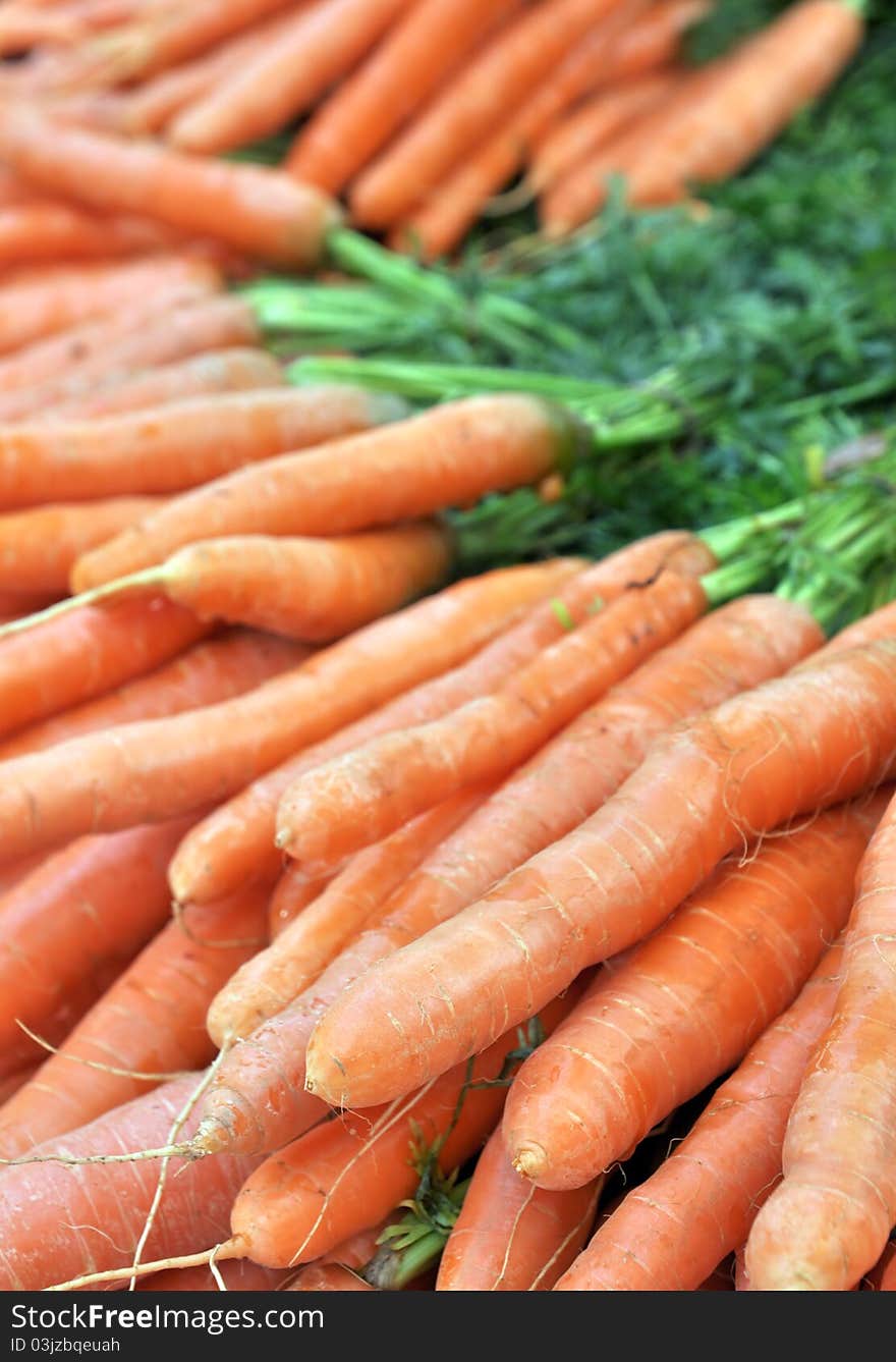 Fresh Carrots At The Local Market