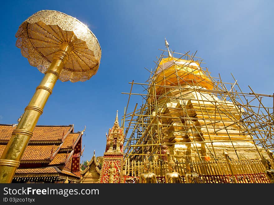 Gold temple of northern, Thailand. Gold temple of northern, Thailand