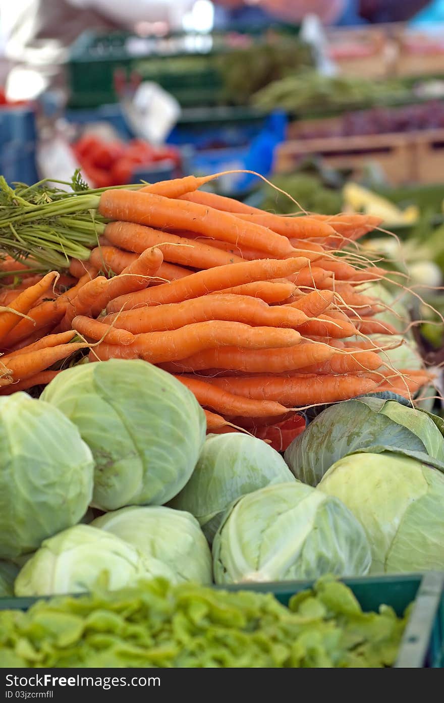 Fresh Vegetables At The Local Market