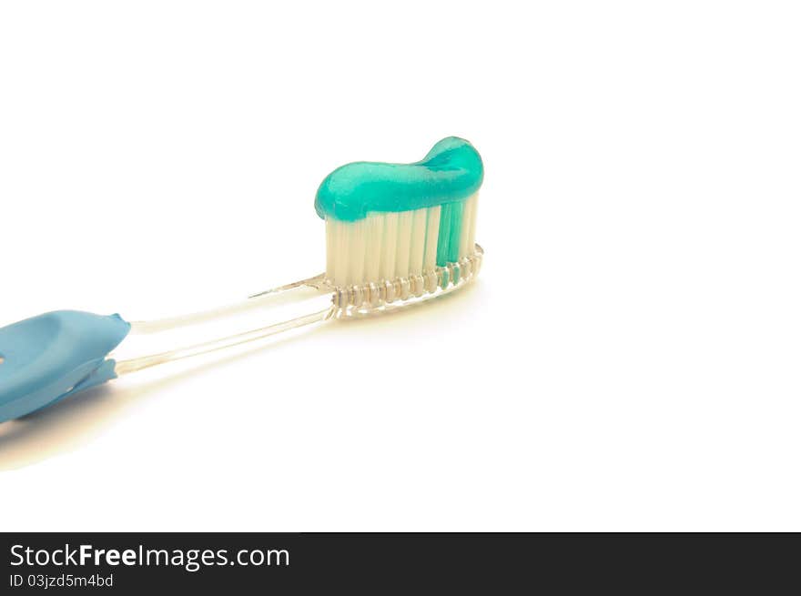 Toothbrush on white background