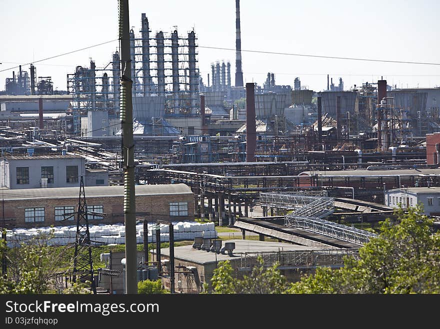 Industry. Oil storage tanks. Petrochemical Plant