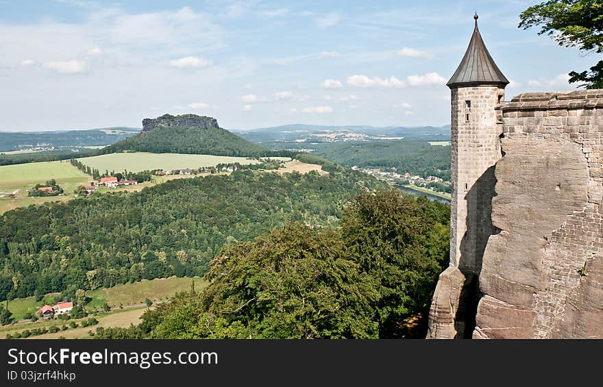 View over Saxony landscape